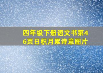 四年级下册语文书第46页日积月累诗意图片