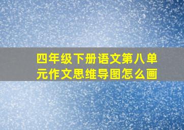 四年级下册语文第八单元作文思维导图怎么画