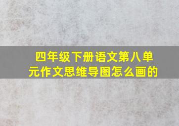 四年级下册语文第八单元作文思维导图怎么画的