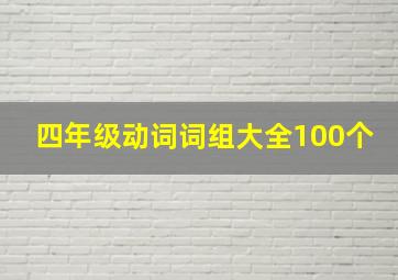 四年级动词词组大全100个