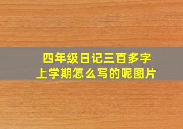 四年级日记三百多字上学期怎么写的呢图片