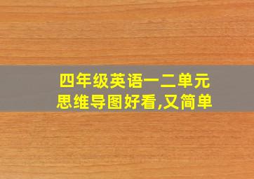 四年级英语一二单元思维导图好看,又简单