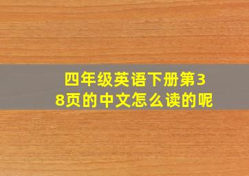 四年级英语下册第38页的中文怎么读的呢