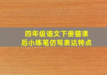 四年级语文下册猫课后小练笔仿写表达特点