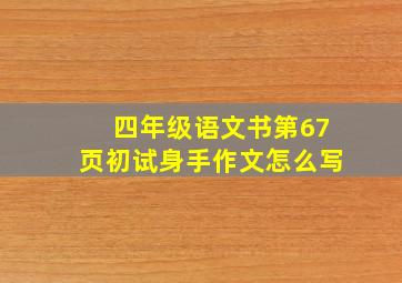 四年级语文书第67页初试身手作文怎么写