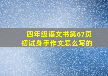 四年级语文书第67页初试身手作文怎么写的