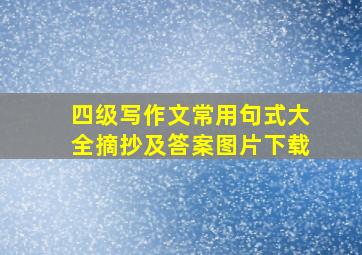 四级写作文常用句式大全摘抄及答案图片下载