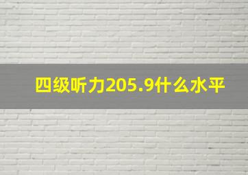 四级听力205.9什么水平