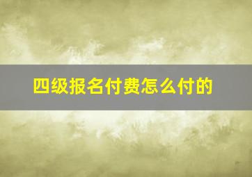 四级报名付费怎么付的