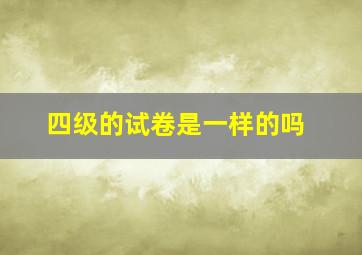 四级的试卷是一样的吗