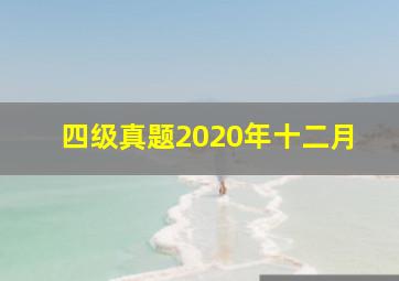 四级真题2020年十二月