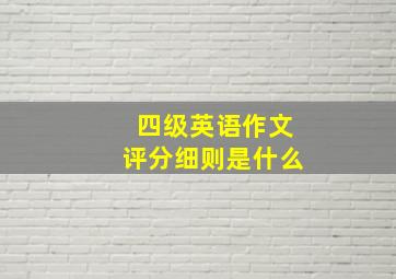 四级英语作文评分细则是什么