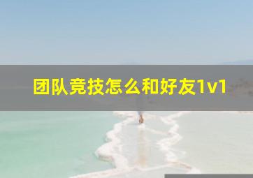 团队竞技怎么和好友1v1