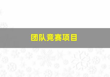 团队竞赛项目