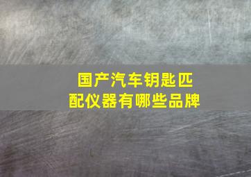 国产汽车钥匙匹配仪器有哪些品牌