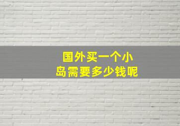 国外买一个小岛需要多少钱呢