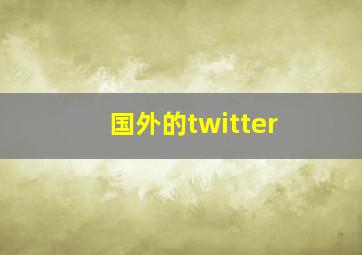 国外的twitter