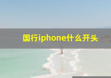 国行iphone什么开头