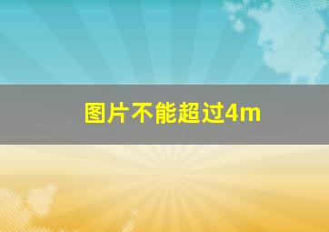 图片不能超过4m