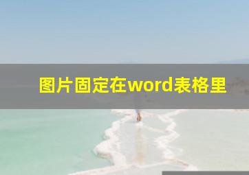 图片固定在word表格里