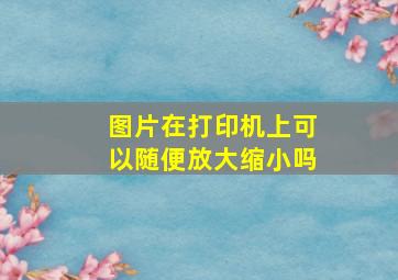 图片在打印机上可以随便放大缩小吗