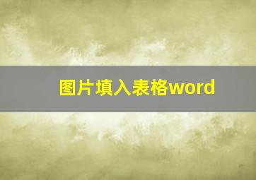 图片填入表格word