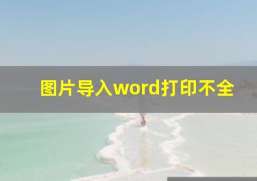 图片导入word打印不全