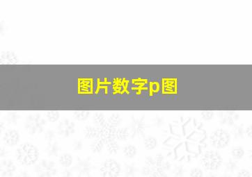 图片数字p图