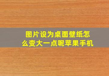 图片设为桌面壁纸怎么变大一点呢苹果手机