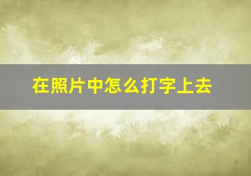 在照片中怎么打字上去