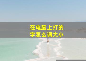 在电脑上打的字怎么调大小