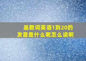 基数词英语1到20的发音是什么呢怎么读啊