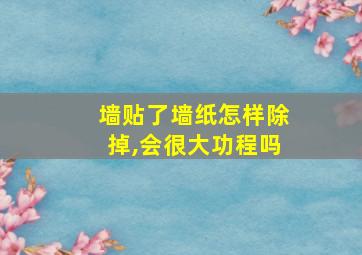 墙贴了墙纸怎样除掉,会很大功程吗