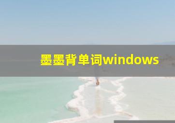 墨墨背单词windows