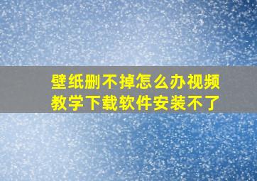 壁纸删不掉怎么办视频教学下载软件安装不了