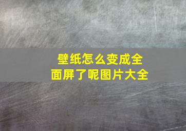 壁纸怎么变成全面屏了呢图片大全