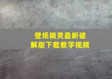 壁纸精灵最新破解版下载教学视频