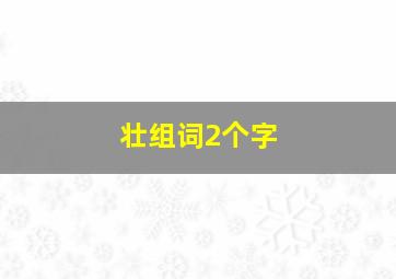 壮组词2个字