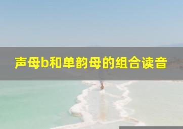 声母b和单韵母的组合读音