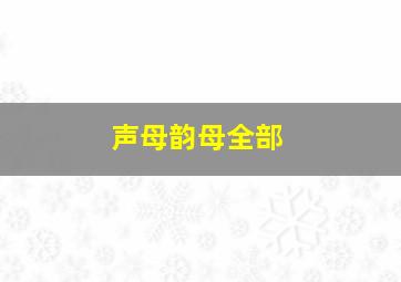 声母韵母全部