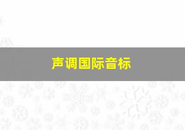 声调国际音标