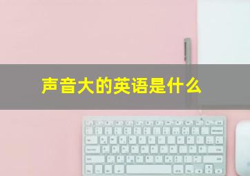 声音大的英语是什么