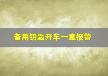 备用钥匙开车一直报警