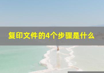 复印文件的4个步骤是什么