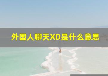 外国人聊天XD是什么意思