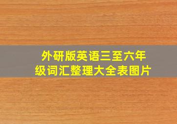 外研版英语三至六年级词汇整理大全表图片