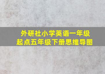 外研社小学英语一年级起点五年级下册思维导图