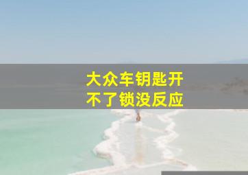 大众车钥匙开不了锁没反应