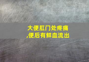 大便肛门处疼痛,便后有鲜血流出