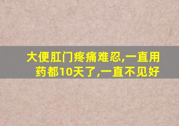 大便肛门疼痛难忍,一直用药都10天了,一直不见好